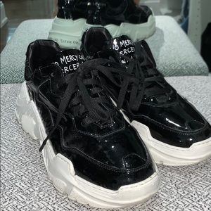 Black Patent Leather Philipp Plein Sneakers